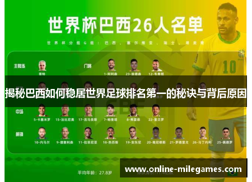 揭秘巴西如何稳居世界足球排名第一的秘诀与背后原因